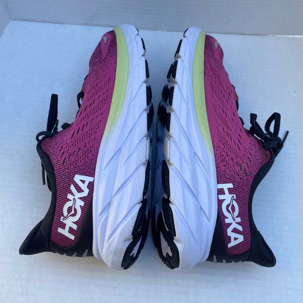 Hoka Women's Fuchsia and Black Athletic Shoes